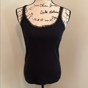 GAP Fitted Camisole Sleeveless Top (Black)